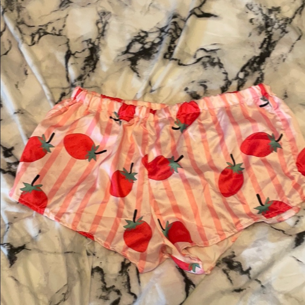 strawberry sleep shorts